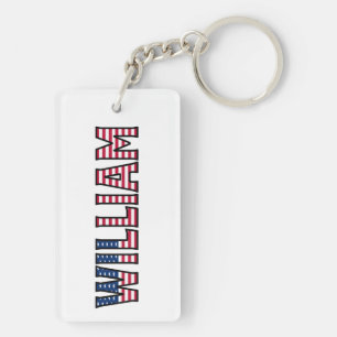 William prénom USA drapeau pendentif porte-clés