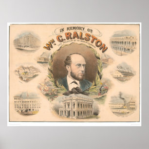 William Ralston, Präsident von Bank von CA (1384A) Poster
