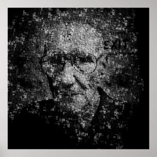 William S. Burroughs Typographical Portrait Poster