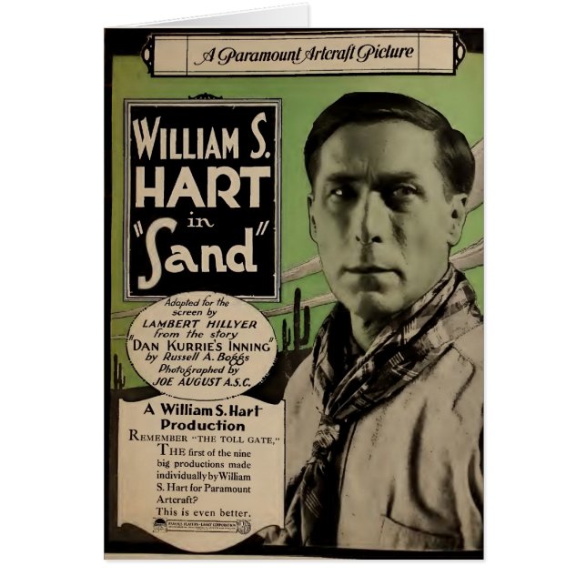 William S. Hart 1920 Stummfilmausstellung und (Vorne)