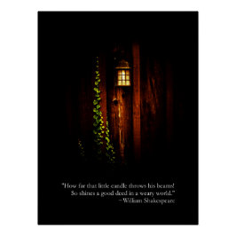 William Shakespeare Barn Lantern Poster