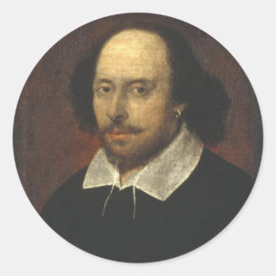 William Shakespeare Color Chandos Portrait Sticker
