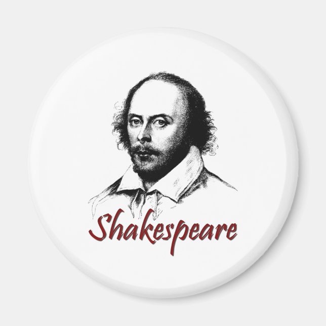 William Shakespeare Etching Magnet (Vorne)