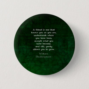 William Shakespeare Freundschaft Inspiration Zitat Button