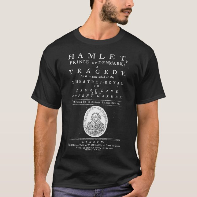 William Shakespeare Hamlet Shirt Literatur Geschen (Vorderseite)