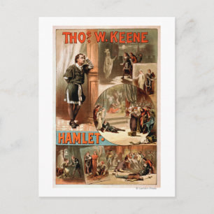 William Shakespeare "Hamlet" Theaterplakat Postkarte