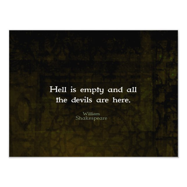 William Shakespeare Humore Witty Quotation Fotodruck (Vorne)