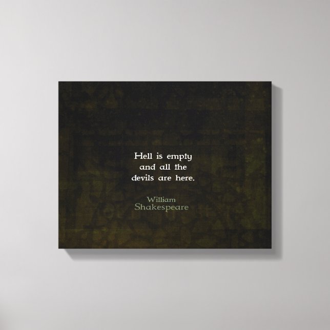 William Shakespeare Humore Witty Quotation Leinwanddruck (Vorderseite)