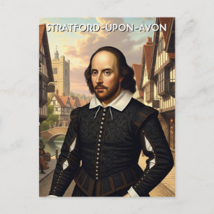 William Shakespeare in Stratford-Upon-Avon England Postkarte
