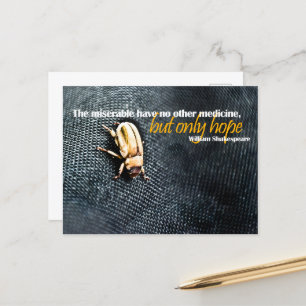 William Shakespeare Inspiration Zitat "Hoffnung" Postkarte