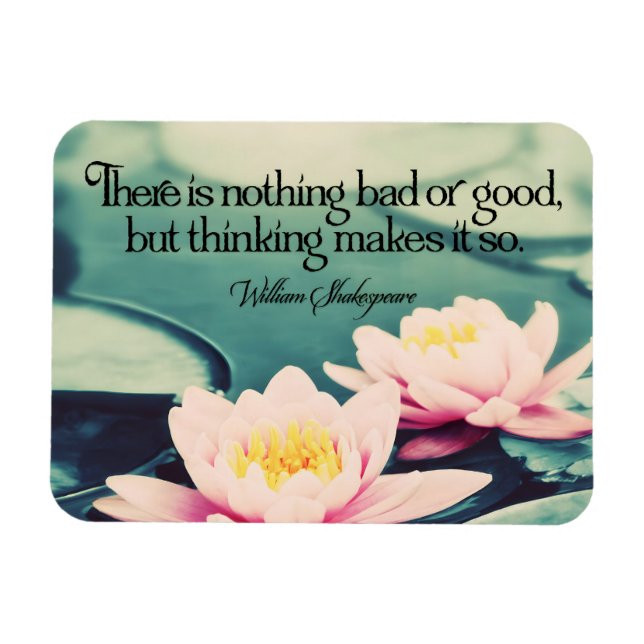 William Shakespeare inspirierendes Zitat "Denken" Magnet (Horizontal)
