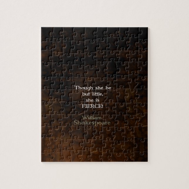 William Shakespeare Little and Fierce Quotation (Vertikal)