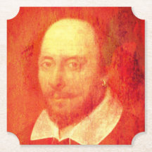 William Shakespeare Paper Beverage Coaster