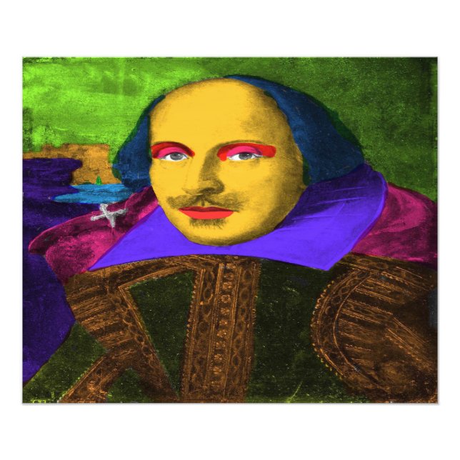 William Shakespeare Pop Art Fotodruck (Vorne)