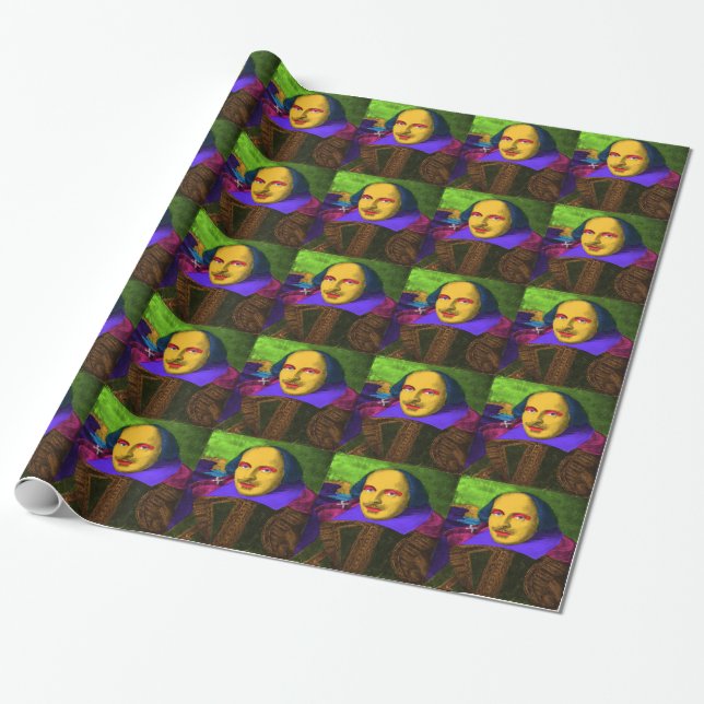 William Shakespeare Pop Art Geschenkpapier (Ungerollt)