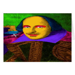 William Shakespeare Pop Art Grußkarte