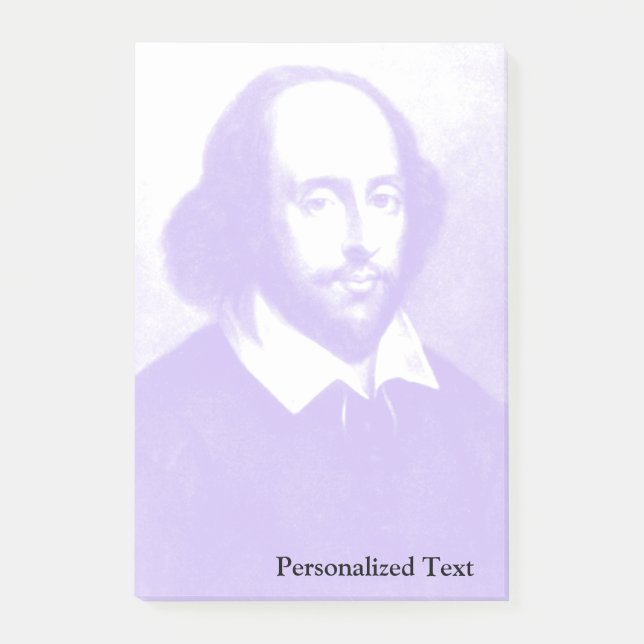 William Shakespeare Pop Post-it Klebezettel (Vorderseite)