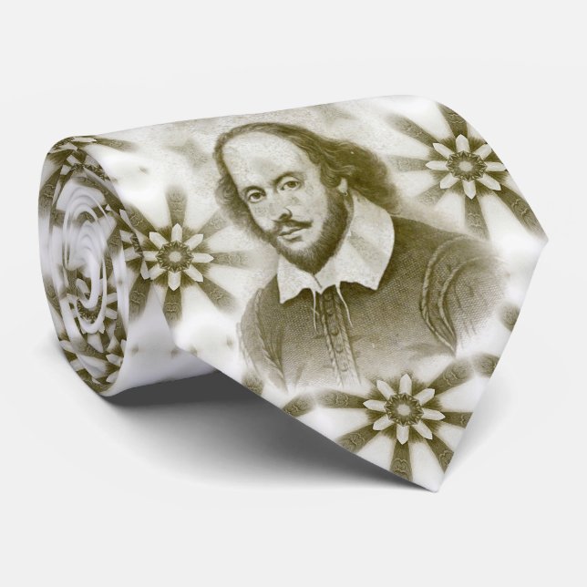 William Shakespeare Portrait and Signature Krawatt Krawatte (Gerollt)