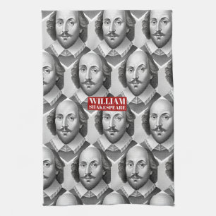 William Shakespeare Portrait Hamlet Illustration Geschirrtuch