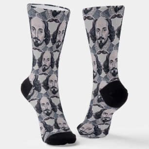 William Shakespeare Portrait Hamlet Illustration Socken
