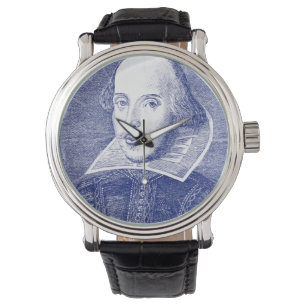William Shakespeare-Porträt-erstes Folio Armbanduhr