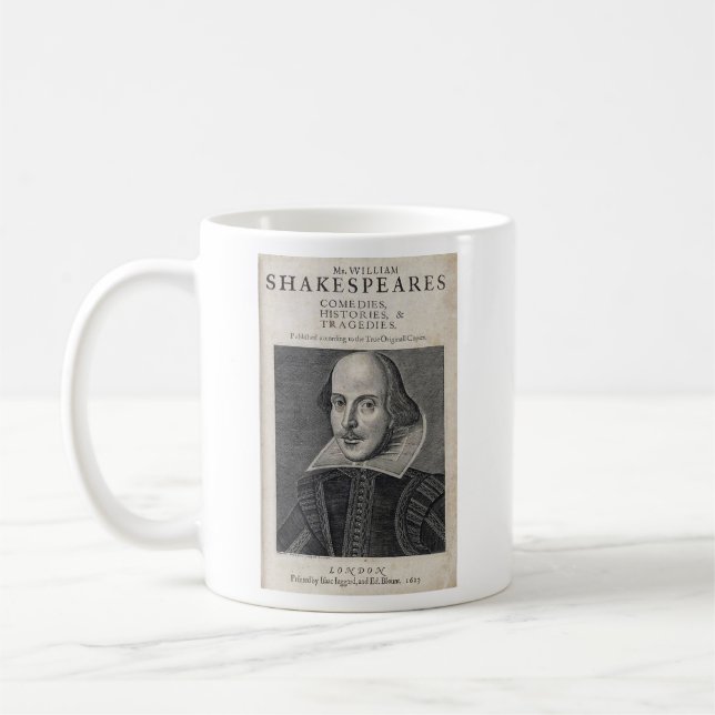 William Shakespeare-Porträt Kaffeetasse (Links)