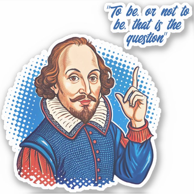 William Shakespeare Porträtdarstellung sein oder Aufkleber (Vorderseite)