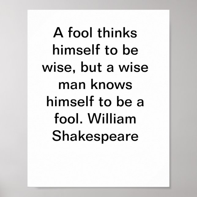 William Shakespeare Quotes Poster (Vorne)