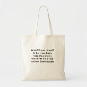 William Shakespeare Quotes-Tragetaschen Tragetasche