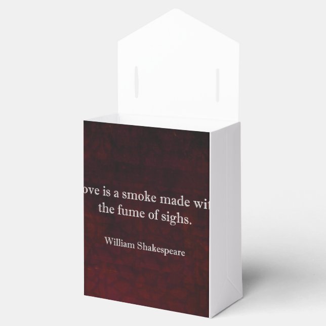 William Shakespeare Romeo und Julia LIEBE Zitat Geschenkschachtel (Geöffnet)