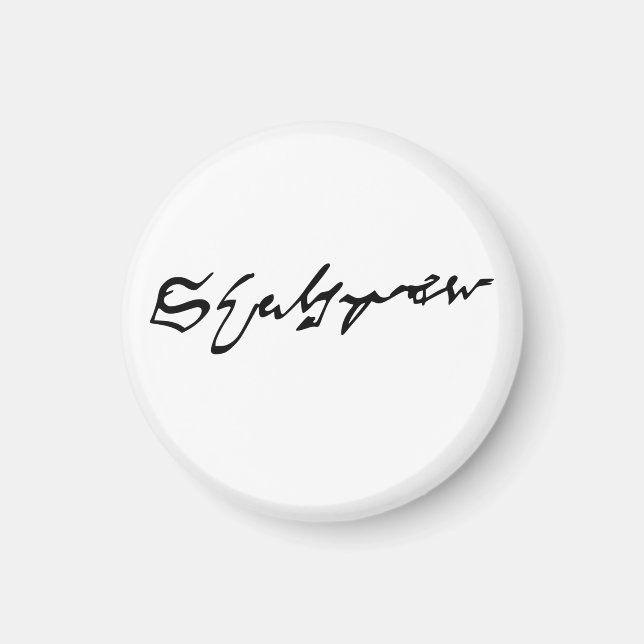 William Shakespeare Signatur Magnet (Vorne)