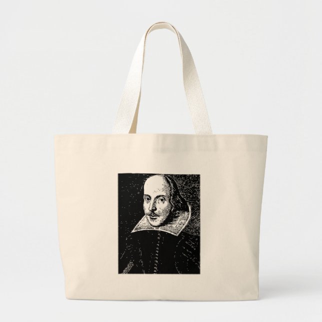 William Shakespeare stellen gegenüber Jumbo Stoffbeutel (Vorne)