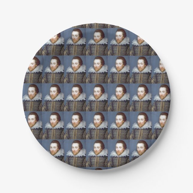 William Shakespeare Thema Pappteller (Vorderseite)