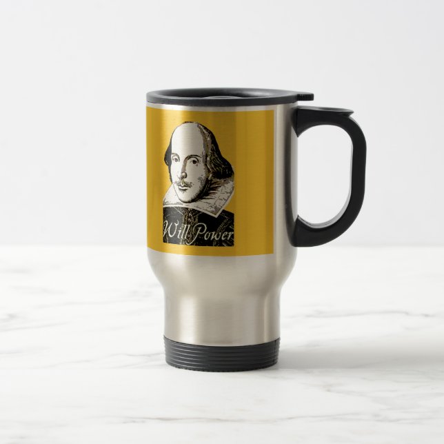 William Shakespeare wird Power-T-Shirt Reisebecher (Rechts)