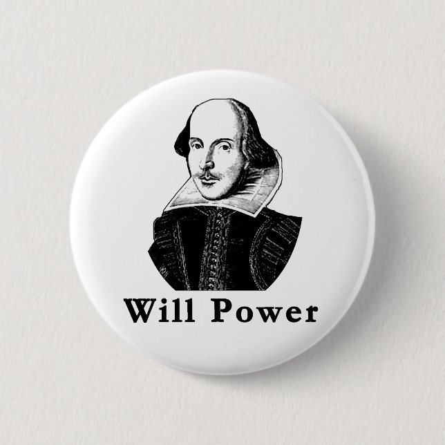 William Shakespeare WIRD POWER T-Shirts Button (Vorderseite)