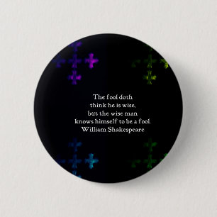 William Shakespeare Wisdom Quotage Sprichwort Button
