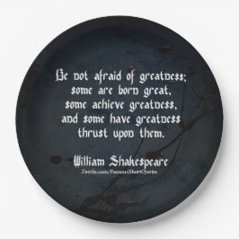 William Shakespeare Zitat - Greatness Pappteller