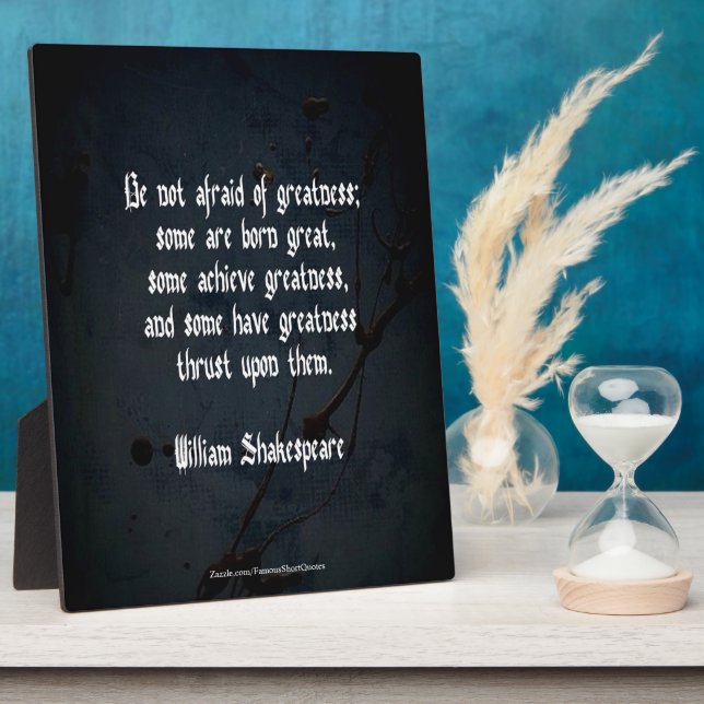 William Shakespeare Zitat - Groß Fotoplatte (Seite)