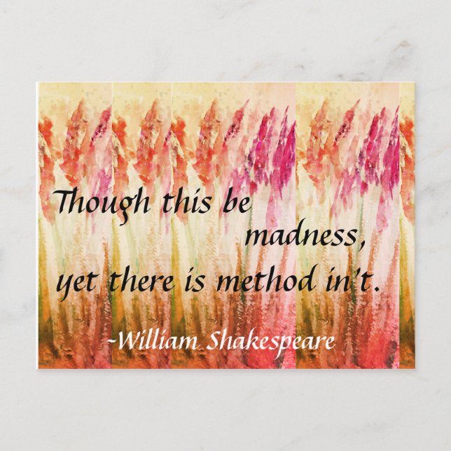 William Shakespeare Zitat Postkarte (Vorderseite)