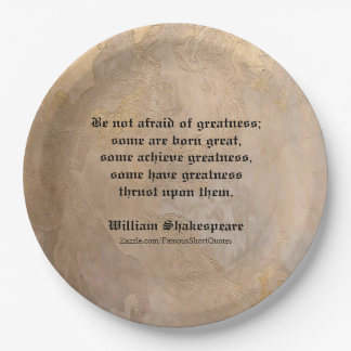 William Shakespeare Zitat - Teller aus Papier zur 