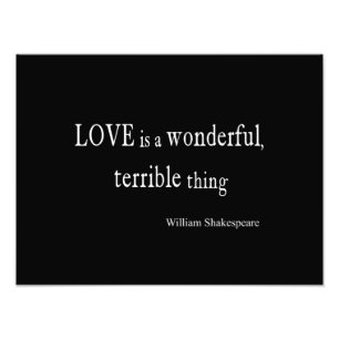 William- ShakespeareLiebe ist wunderbar und Fotodruck