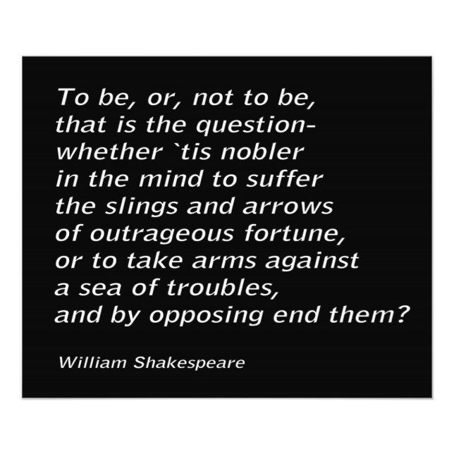 William Shakespeares "Hamlet" Fotodruck (Vorne)