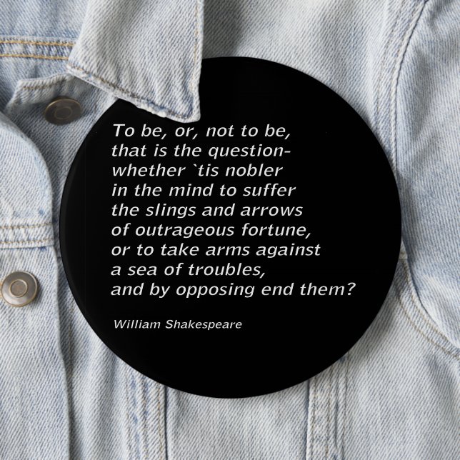William Shakespeares "Hamlet"-Knopf Button (Beispiel)