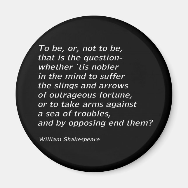 William Shakespeares "Hamlet" Magnet (Vorne)