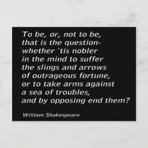 William Shakespeares "Hamlet" Postkarte