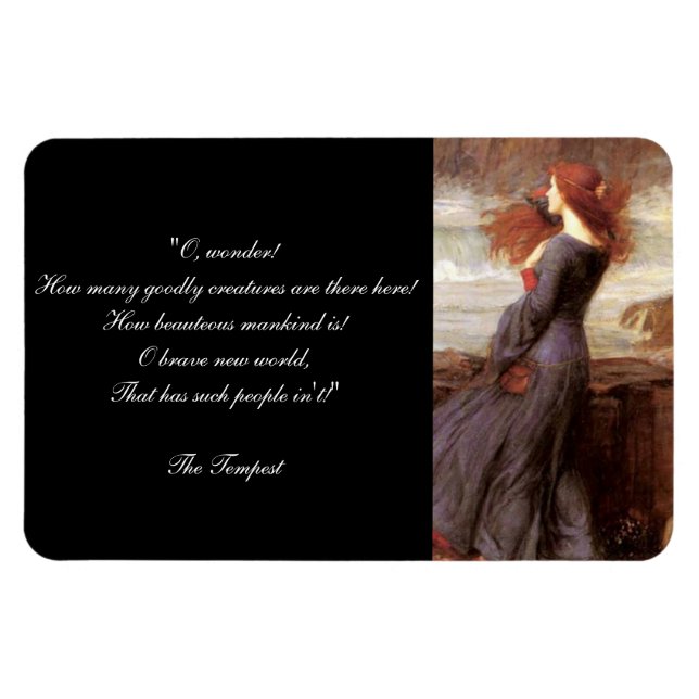 William Shakespeares Zitat zum Tempest Magnet (Horizontal)