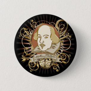 William- ShakespeareWappen (Gold) Button