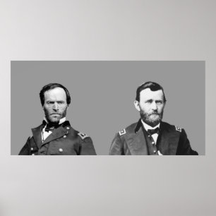 William Sherman und US Grant Poster