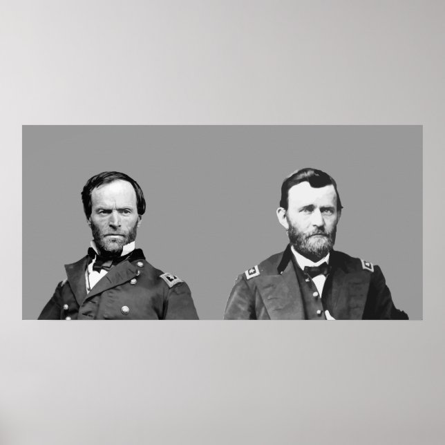 William Sherman und US Grant Poster (Vorne)