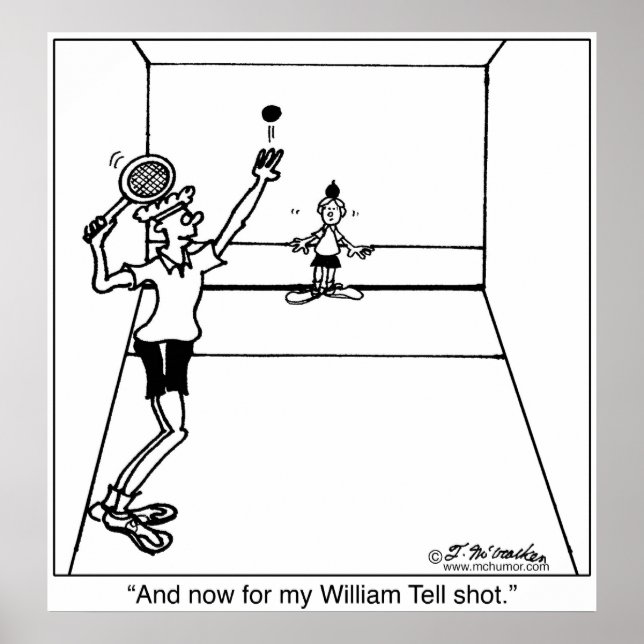 William Tell Racquetball Shot Poster (Vorne)